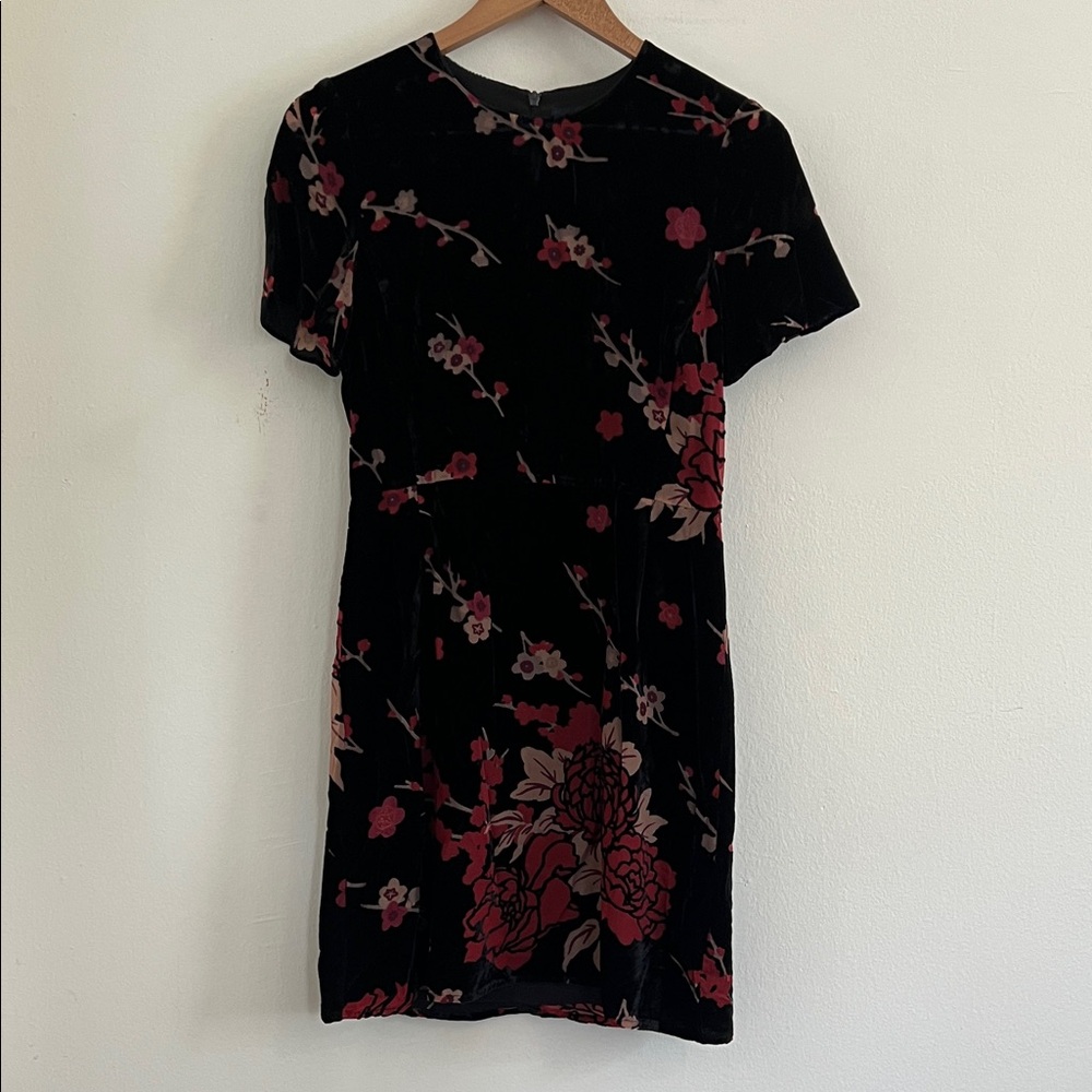 French Connection Wilma Devore Burnout Velvet A-Line Dress Size 4
